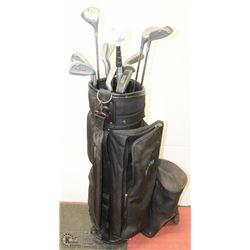 GOLF CLUB BAG FULL OF MIXED GOLF CLUBS