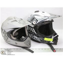 PAIR OF DIRT BIKING HELMETS