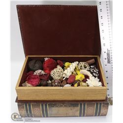 2 LARGE STORAGE BOX BOOKS FOR VALUABLES AND