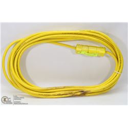 LONG YELLOW EXTENSION CORD WITH SINGLE END