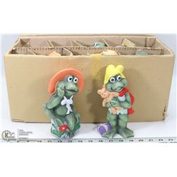 CASE OF 11 GARDEN FROGS.