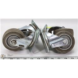 SET OF FOUR CASTOR WHEELS - 4"D. TOOLS AND