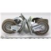 Image 1 : SET OF FOUR CASTOR WHEELS - 4"D. TOOLS AND