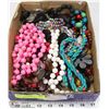 FLAT OF LARGE BEADED JEWELRY