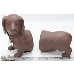 WEINER DOG BOOK END SET