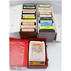 FLAT FILLED WITH VINTAGE 8-TRACK CASES AND TAPES