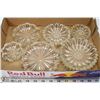 2 SETS OF VINTAGE MATCHING CRYSTAL ASHTRAYS