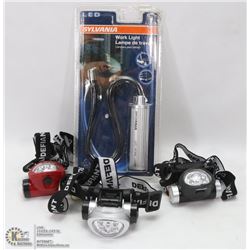 4 ASSORTED LED HEAD & WORK LAMPS