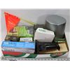 Image 1 : BOX OF ASSORTED SHOP SUPPLIES AND PARTS