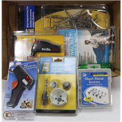 FLAT OF NEW SHOP TOOLS & SUPPLIES