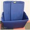 Image 1 : 2 EXTRA LARGE 170L STERILITE TOTES WITH WHEELS