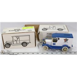 PAIR OF 1923 CAST IRON MAYTAG 1/2 TON TRUCK BANK