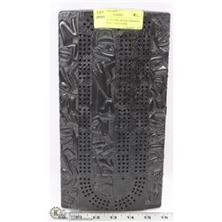 HANDCRAFTED PEARLITE CANADA CRIBBAGE BOARD HAIDA