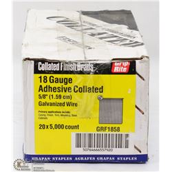 CASE OF COLLATED FINISH BRADS 18 GAUGE