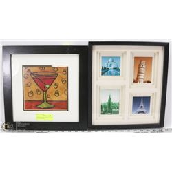 CAROLYN OLTMAN SIGNED FRAMED PRINT LE MARTINI