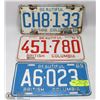 Image 1 : LOT OF 3 LICENSE PLATES INCL 1964 ,1965, 1967