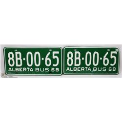 UNUSED SET OF  2 -1968 LICENSE PLATES