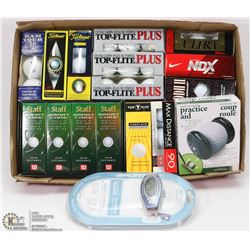 FLAT OF ASSORTMENT OF NEW GOLF