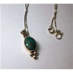 23 - STERLING SILVER TURQUOISE