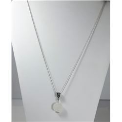 19 - WHITE NATURAL DRUZY PENDANT