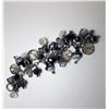 Image 1 : 6 - SILVER TONE & CRYSTAL BRACELET