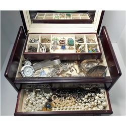 1 - DELUXE ROSEWOOD JEWELRY BOX