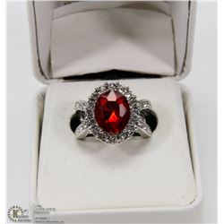 RED FASHION WOMEN WEDDING STYLE RING