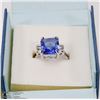 Image 1 : WOMAN SS VOGUE DESIGN NAVY BLUE  STONE RING