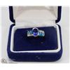 Image 1 : BLUE STONE DESIGNER RING SIZE 7