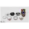 Image 1 : LOT OF 7 ASSORTED RINGS