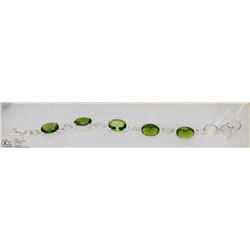 #6-GREEN PERIDOT GEMSTONE BRACELET