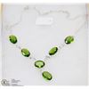 #4-GREEN PERIDOT GEMSTONE NECKLACE
