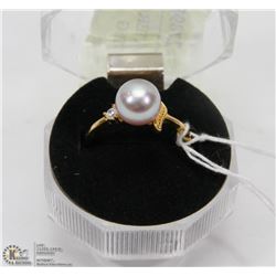 #49-FRESH WATER PEARL LAVENDER RING