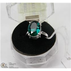 #15-GREEN APATITE GEMSTONE RING