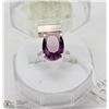 #35-AFRICAN AMETHYST GEMSTONE RING