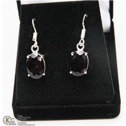 #32-AFRICAN AMETHYST GEMSTONE EARRINGS