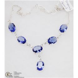 #20-TANZANITE GEMSTONE NECKLACE