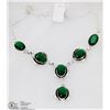 #28-CHROME DIOPSIDE GEMSTONE NECKLACE