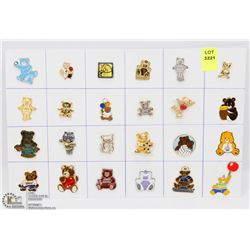 LOT OF 24 TEDDY BEARS PINS