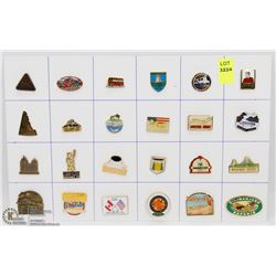 LOT OF 24 TOURIST COLLECTOR PINS