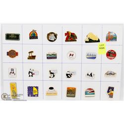 LOT OF 24 TOURIST COLLECTOR PINS