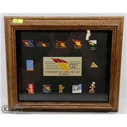 FRAMED WESTERN CANADA SUMMER GAMES 1990 PINS