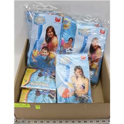 FLAT OF ASSORTED BEACHBALLS AND KIDS ARM FLOATERS