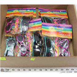 FLAT OF 9 PACKS OF 2 KIDS SUNGLASSES