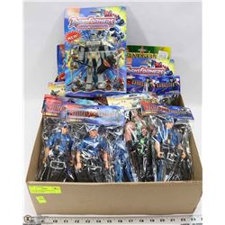 FLAT OF UNOPENED KIDS TOY ACTION FIGURES