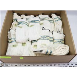 FLAT OF WHITE ST. JOHNS BAY KNEE HIGH SOCKS
