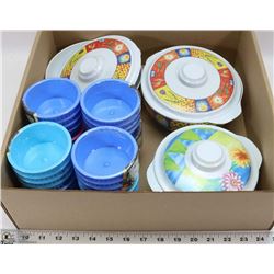 FLAT OF FLORAL BOWLS & SIGNATURE 4OZ BOWLS