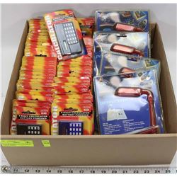 FLAT OF 8 DIGIT CALCULATORS & POWER SOURCE