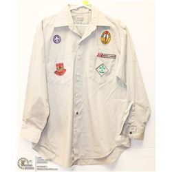 VINTAGE SCOUTS CANADA UNIFORM SHIRT WITH BADGES