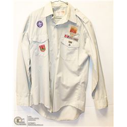VINTAGE SCOUTS CANADA UNIFORM SHIRT WITH BADGES